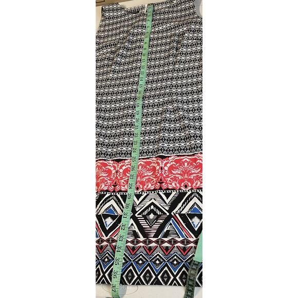 Mario Serrani Sheath Dress Geometric Sleeveless Zip Womens 14 Summer - Picture 9 of 13